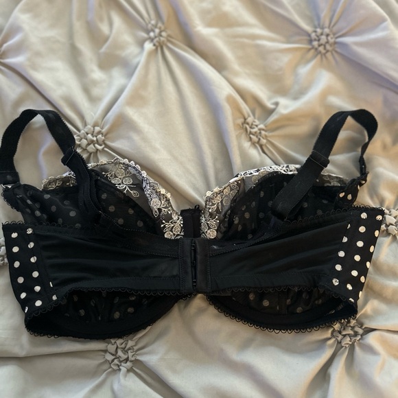 Paramour Black and White Polka Dot Lingerie - Picture 2 of 3